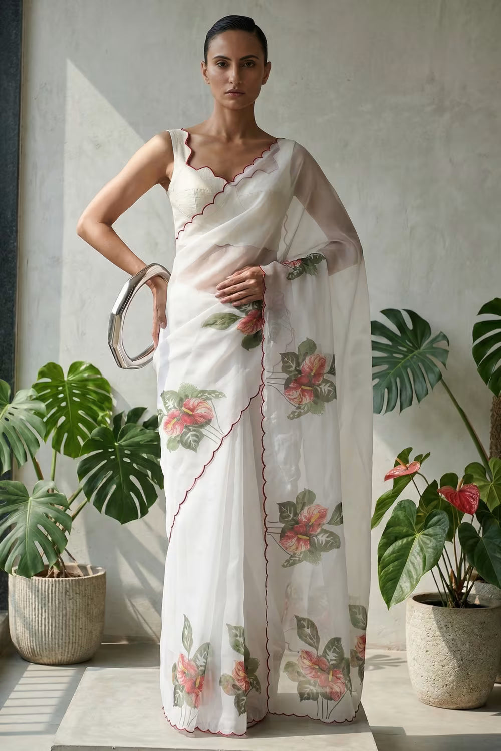 ANVITHA | Hand-painted Organza | Indidha Saree