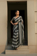 Raven Stripes | Cotton | Indidha Saree
