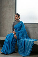 Skyline Blue | Mul Cotton | Indidha Saree