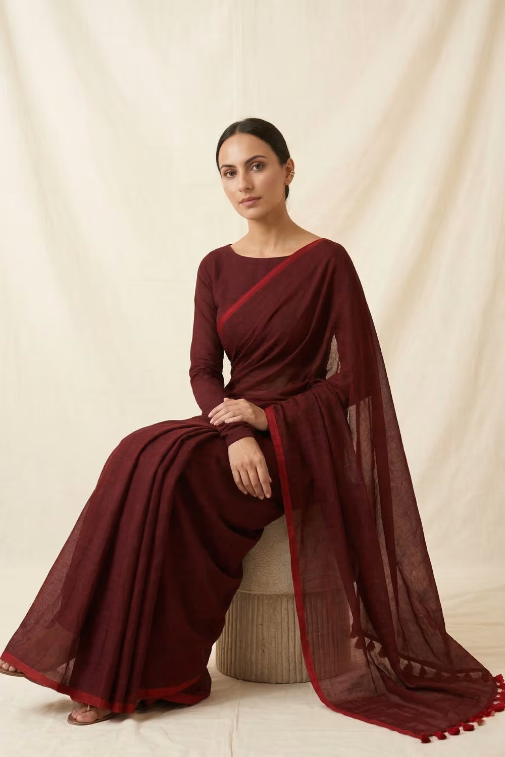 CHERRY CHARM | Mul Cotton | Indidha Saree