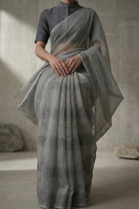SILVER MIST | Kota Doria | Indidha Saree