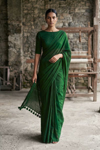 Industrial Pine | Slub Cotton | Indidha Saree