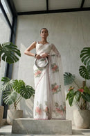 ANVITHA | Hand-painted Organza | Indidha Saree