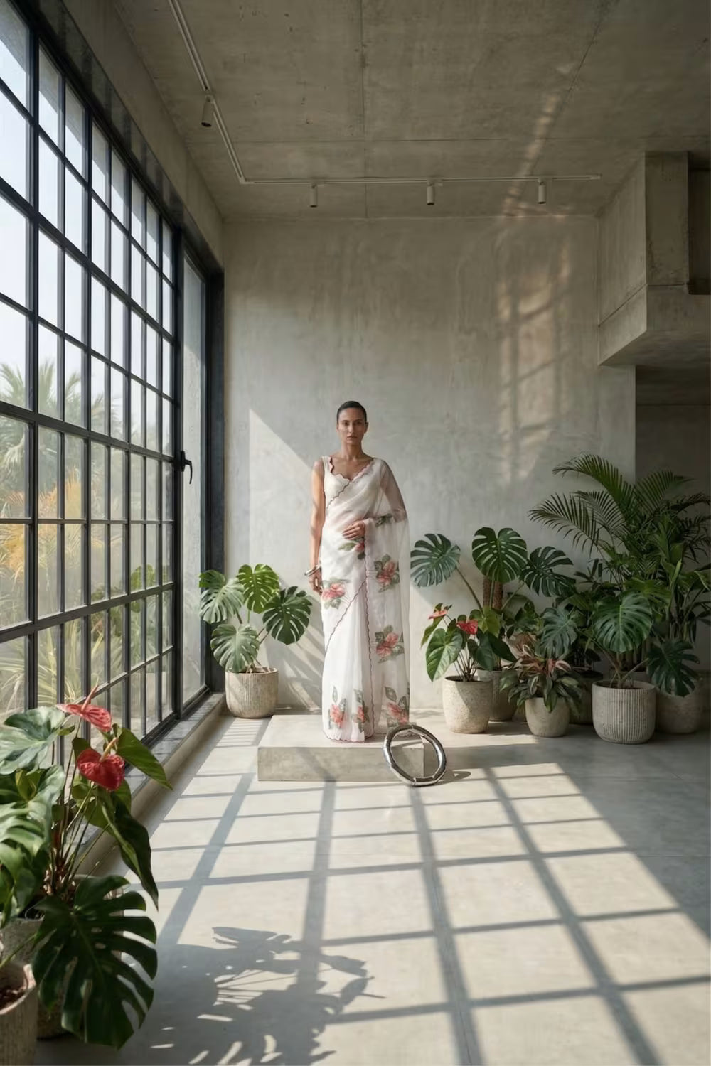 ANVITHA | Hand-painted Organza | Indidha Saree