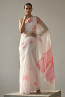 WHITE ROSE  | Organza | Indidha Saree