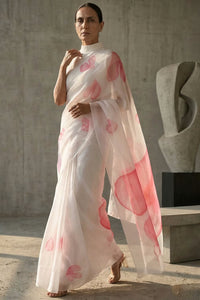 WHITE ROSE  | Organza | Indidha Saree