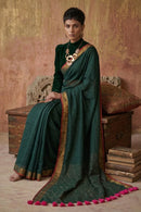 Gold-Flecked Silence | Mul Cotton | Indidha Saree