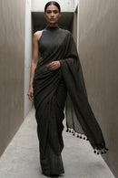 NOIR ENIGMA | Textured Cotton | Indidha Saree