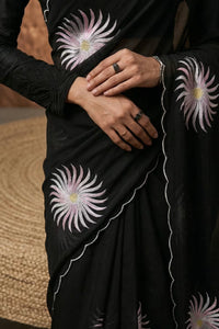 RAVEN ROSE | Chiffon | Indidha Saree