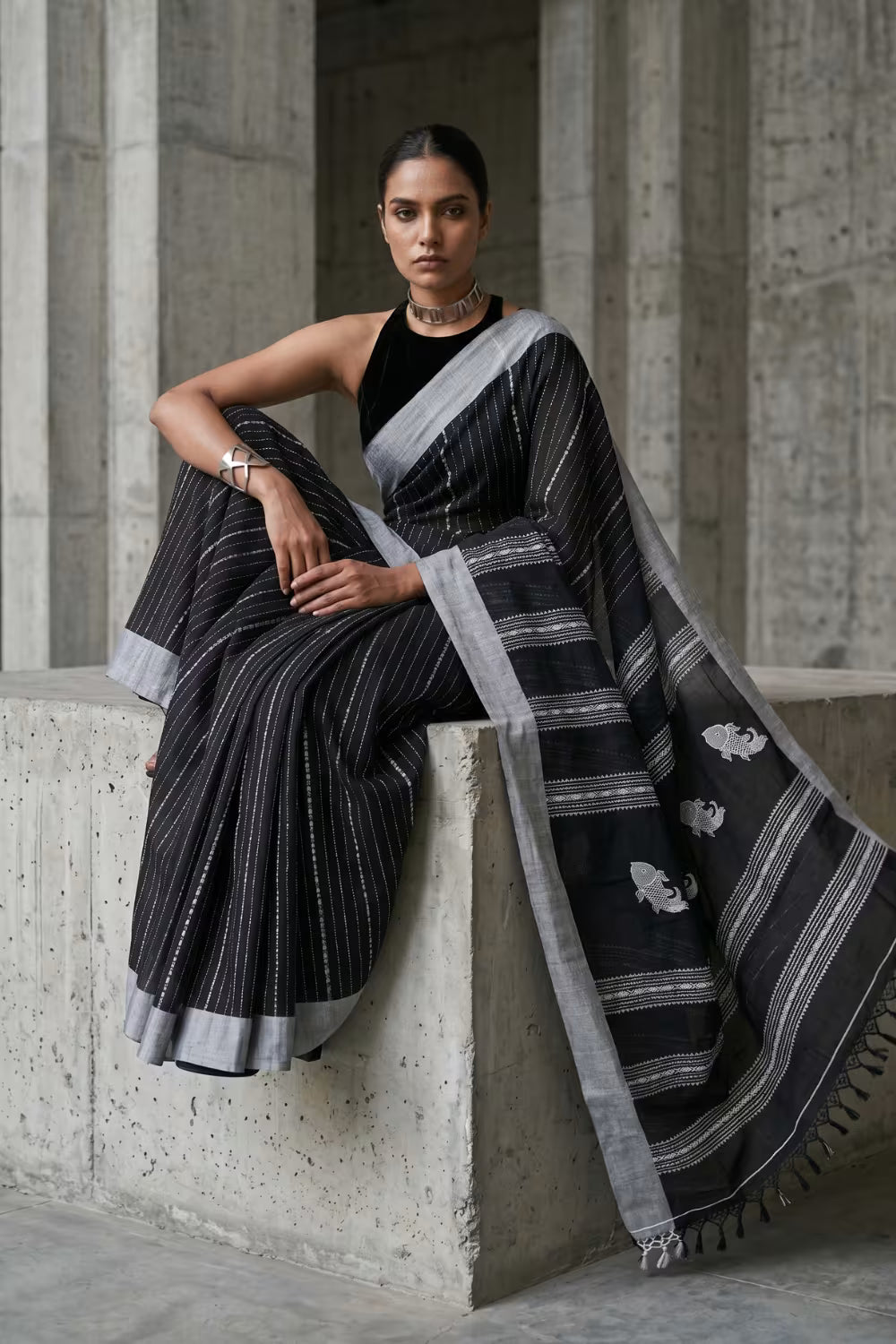 SHYAMAL REKHA | Cotton | Indidha Saree