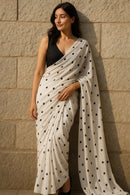 FULL MOON | Mul Cotton | Indidha Saree -  Buy Full Moon Saree – Light & Ethereal Drapes  Its lightweight design drapes effortlessly and enhances your look for any occasion. Add to your everyday style with this chic and versatile piece.