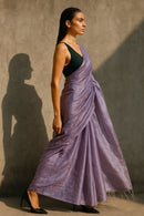 LUSTROUS MOONLIT | Handloom Tissue | Indidha Saree