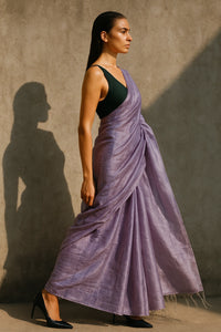 LUSTROUS MOONLIT | Handloom Tissue | Indidha Saree