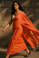 Molten Light | Handloom Mul Cotton | Indidha Saree