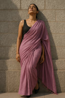 Twilight Lavender | Handloom Mul Cotton | Indidha Saree