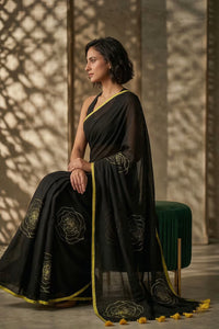 SUNSET ROSE | Mul Cotton | Indidha Saree
