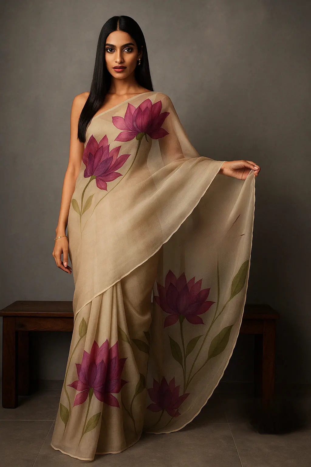 MADAM METALLIC  | Organza | Indidha Saree