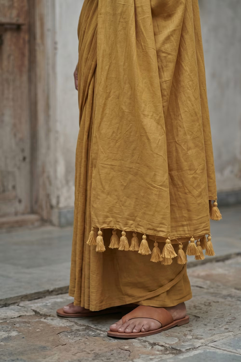 Sulphur Slab | Mul Cotton | Indidha Saree