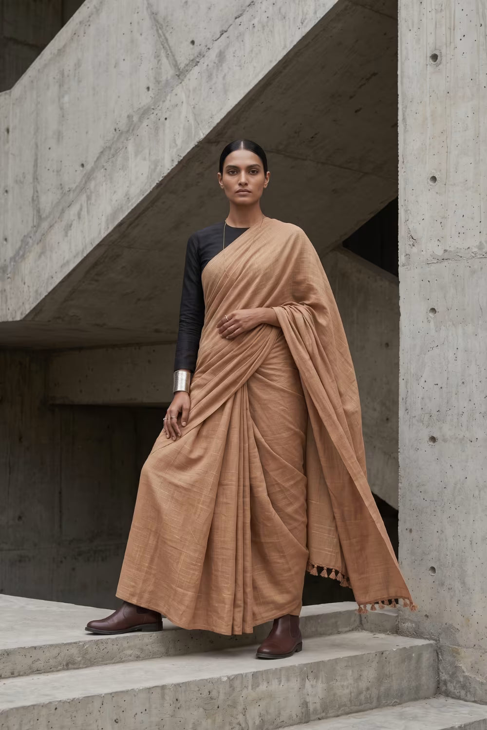 Quarry Dust | Slub Cotton | Indidha Saree