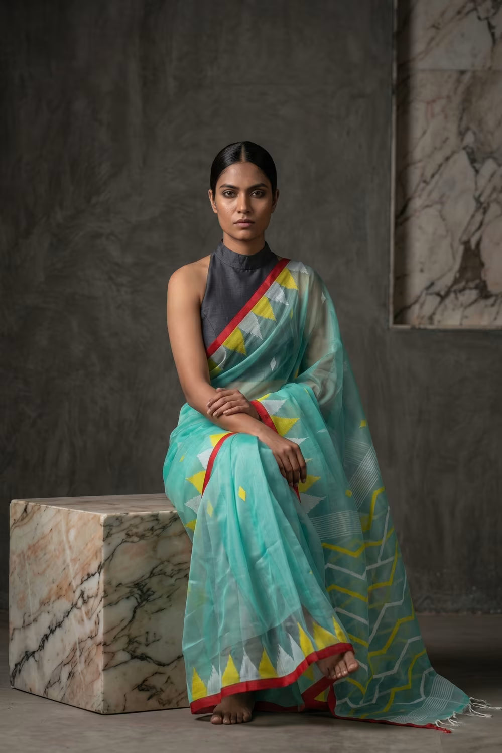 MANJARI | Jamdani Silk | Indidha Saree
