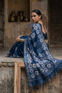 INDIGO STARS | Cotton | Indidha Saree