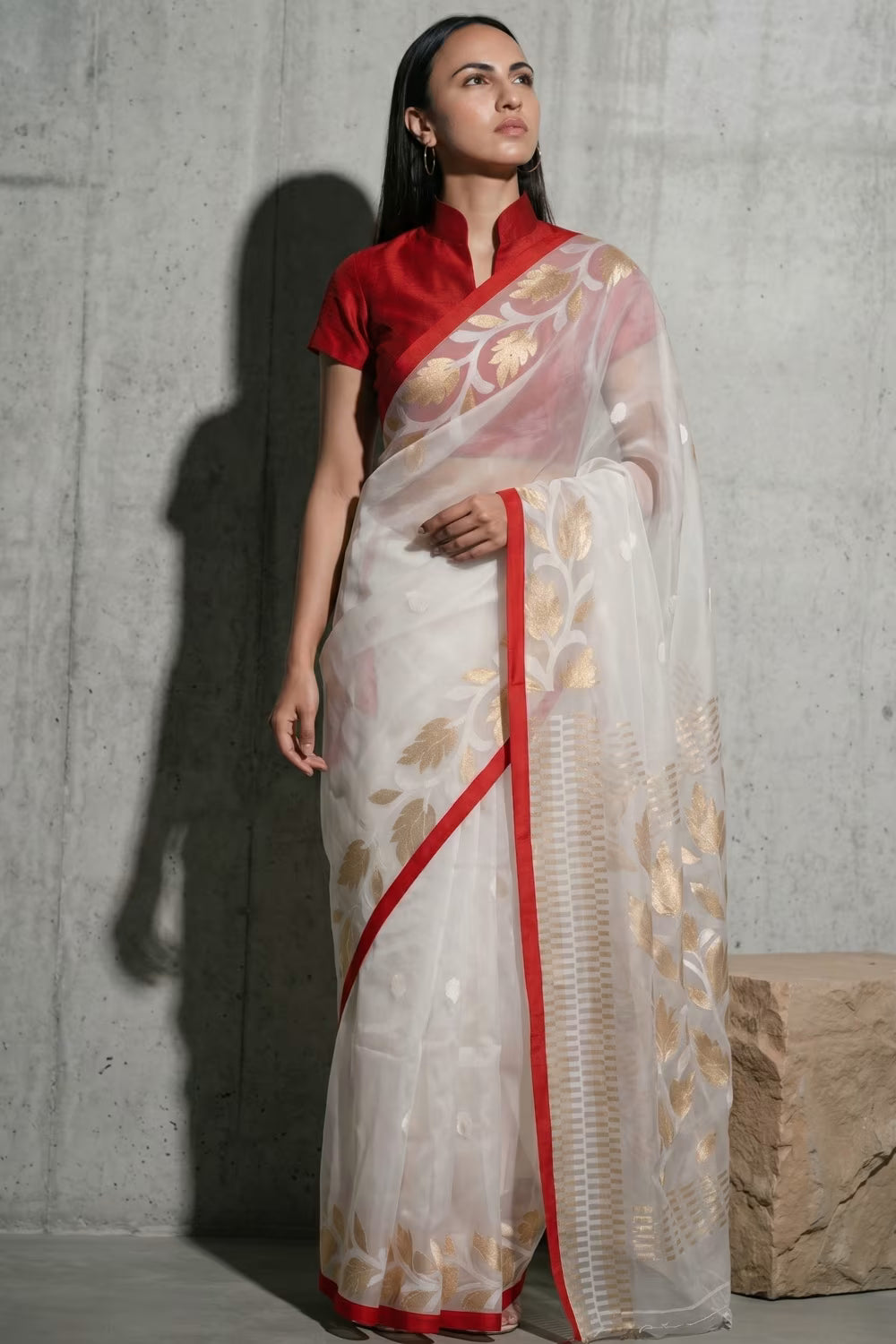 NOOR-E-NAZAKAT | Muslin Jamdani | Indidha Saree