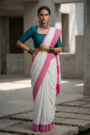 Grid & Glow | Cotton | Indidha Saree