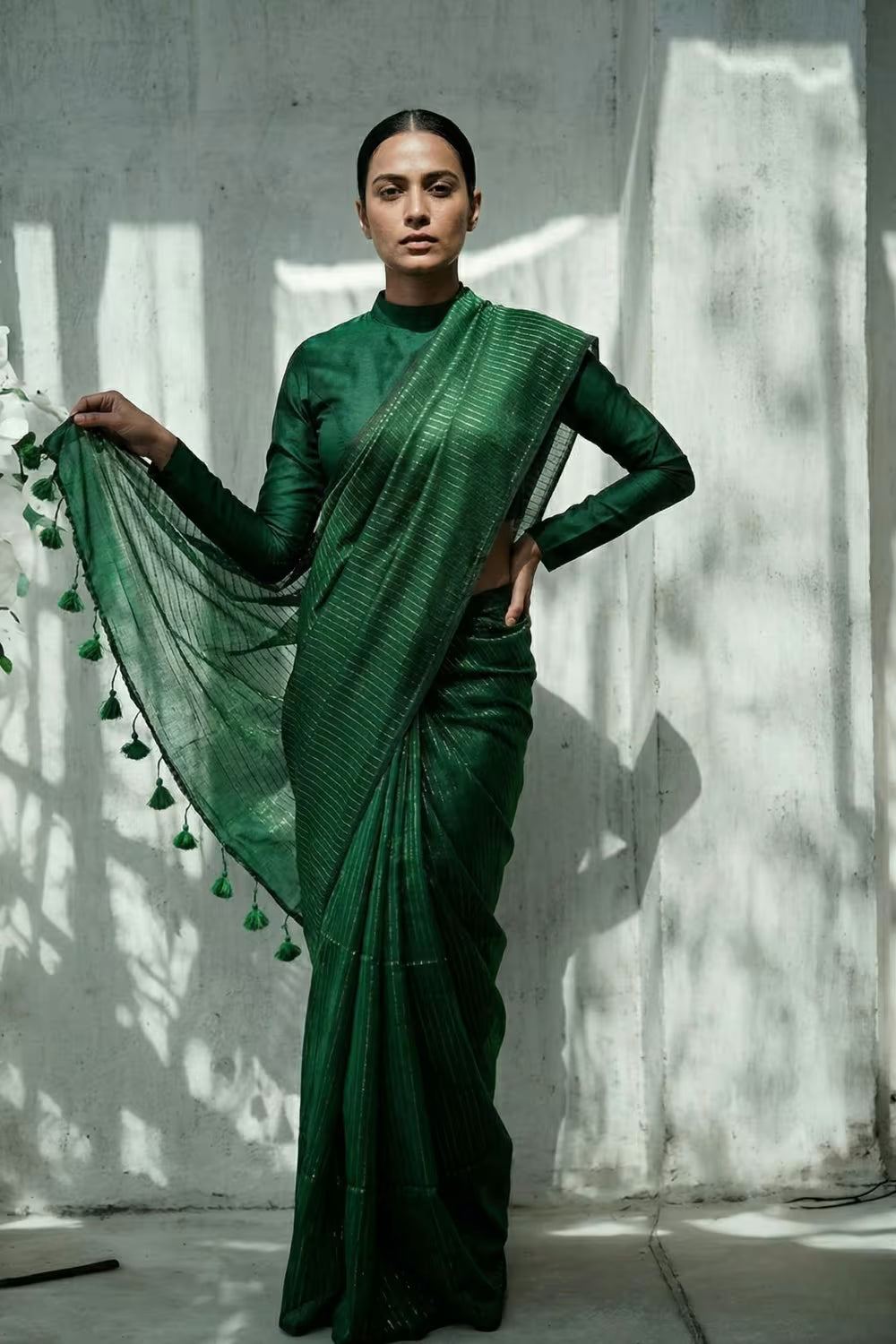 EMERALD ENCHANTMENT | Cotton | Indidha Saree
