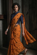 Rust Coordinate | Mul Cotton | Indidha Saree