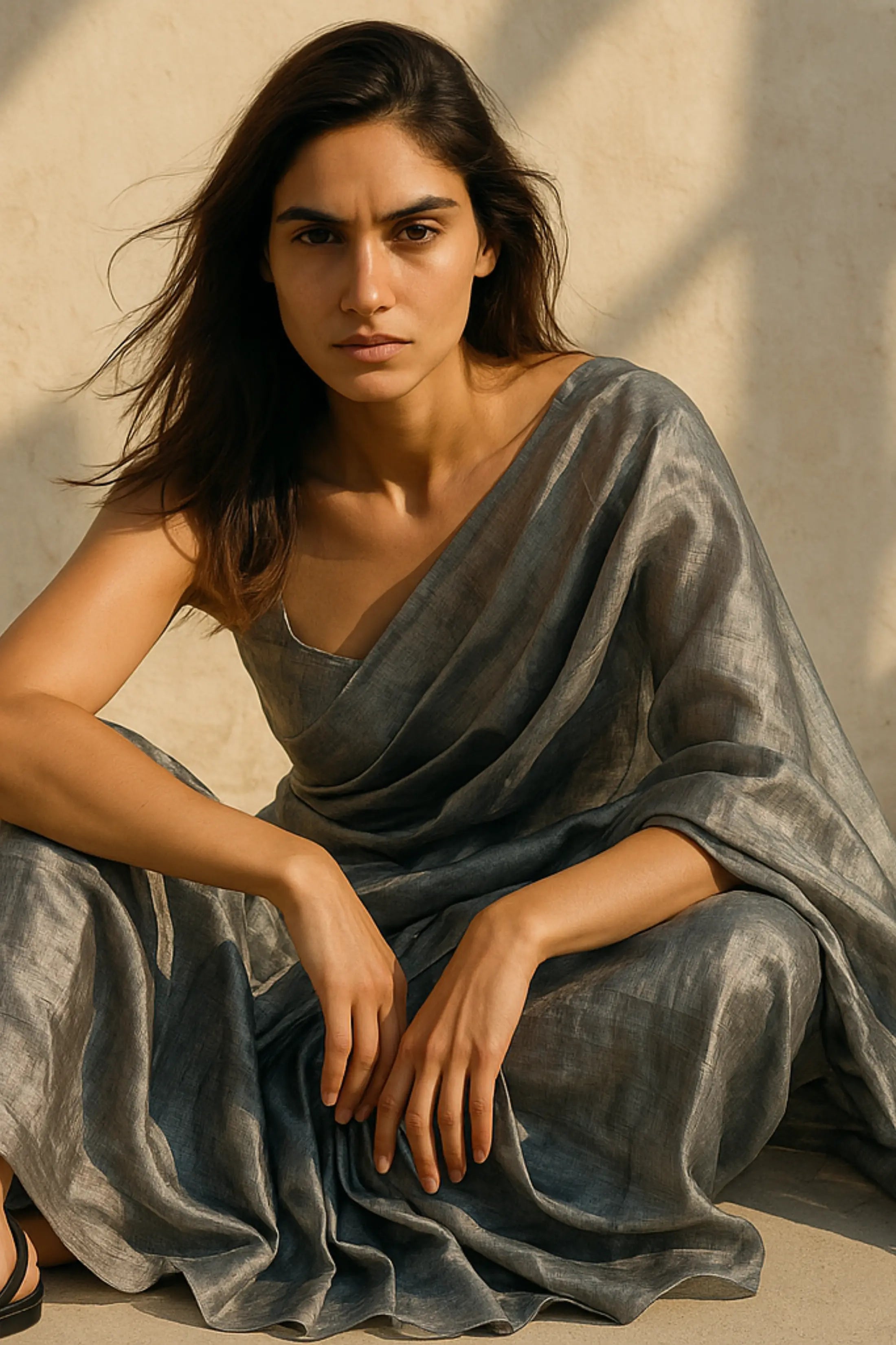 LUNAR GLOW | Handloom Tissue | Indidha Saree