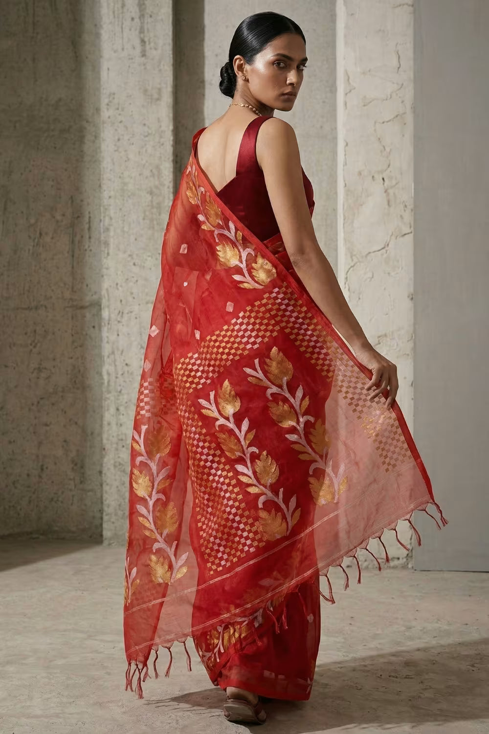 SUHANI SAAZ | Muslin Jamdani | Indidha Saree