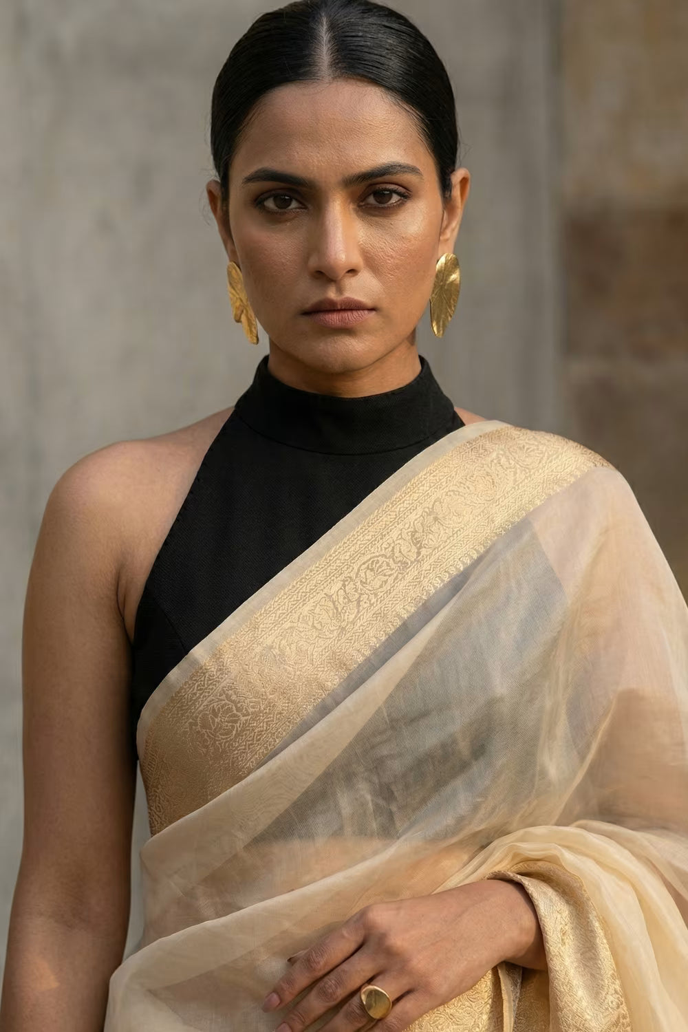 KOLAM | Organza with Banarasi Border | Indidha Saree
