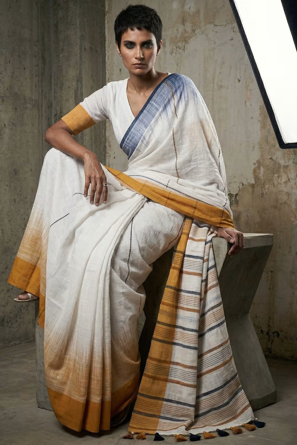 PRABHA | Assam Mercerized Cotton | Indidha Saree