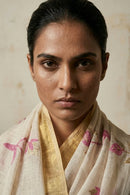 BLUSH BLOSSOM | Linen Tissue | Indidha Saree