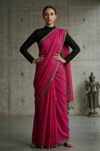 PLAYFUL PINK | Mul Cotton | Indidha Saree