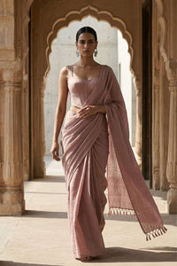 Hushed Rose | Slub Cotton | Indidha Saree