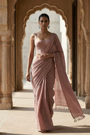 Hushed Rose | Slub Cotton | Indidha Saree