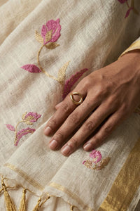 BLUSH BLOSSOM | Linen Tissue | Indidha Saree