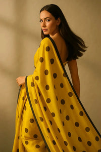 EBONY SUNSHINE | Mul Cotton | Indidha Saree -  Buy Ebony Sunshine Mul Cotton Saree at Indidha.com - Bold & Stylish  Shop the Ebony Sunshine Mul Cotton Saree at Indidha. With bold hues and soft texture, this saree is perfect for blending style with comfort.