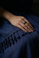 Quiet Navy | Slub Cotton | Indidha Saree