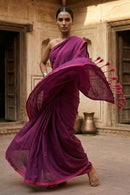 BERRY BLISS | Pure Cotton | Indidha Saree