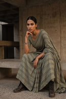 Sage Stride | Slub Cotton | Indidha Saree