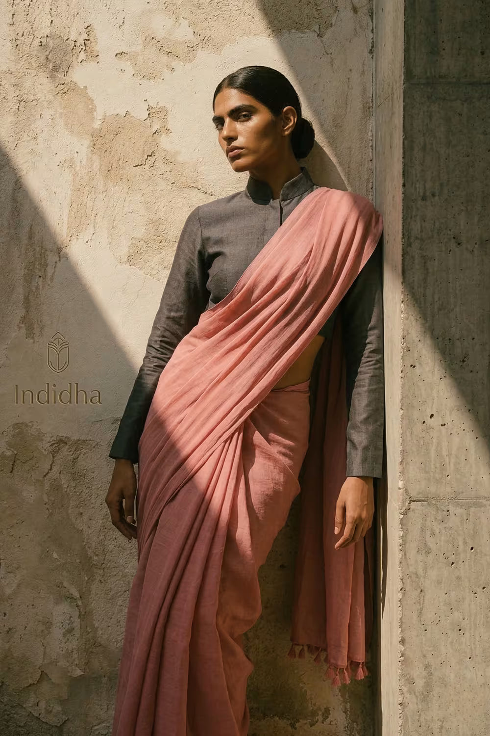 DUSTY ROSE | Mul Cotton | Indidha