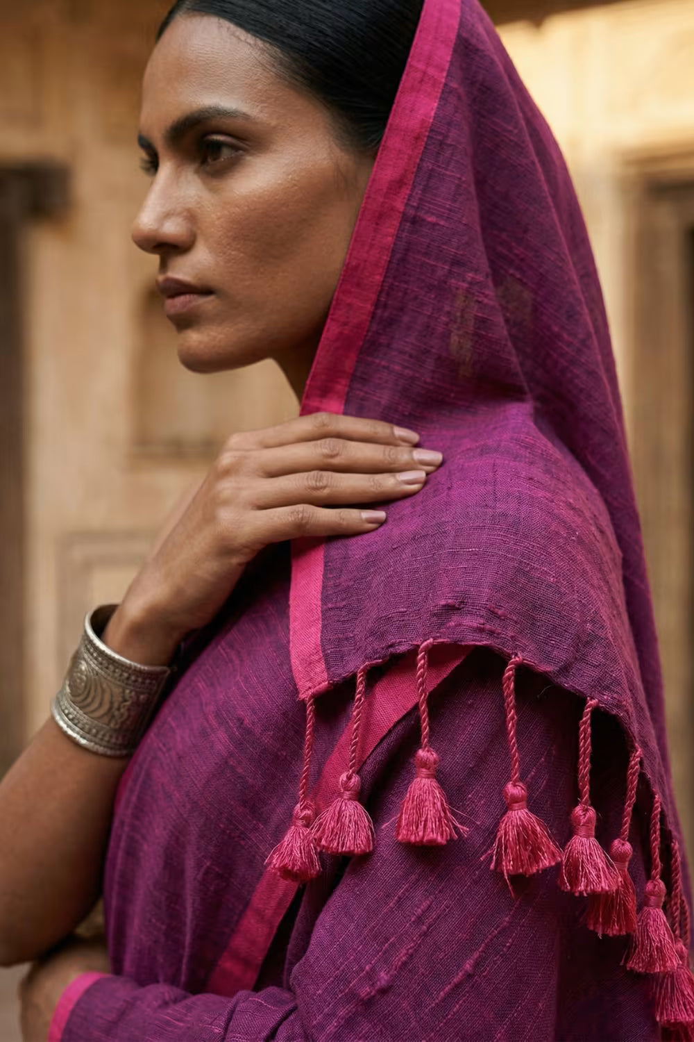 BERRY BLISS | Pure Cotton | Indidha Saree