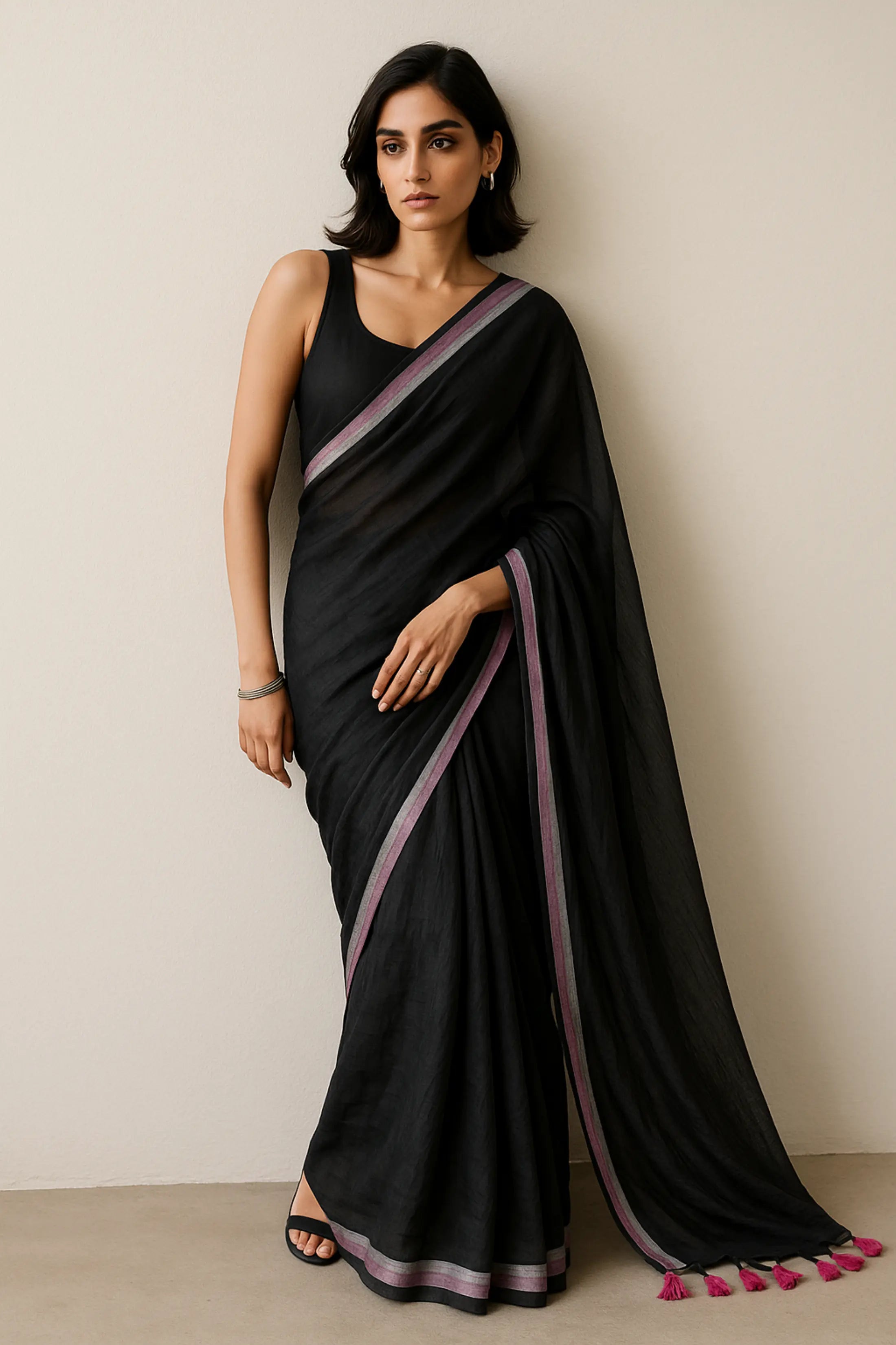 MIDNIGHT MUSE | Mul Cotton | Indidha Saree