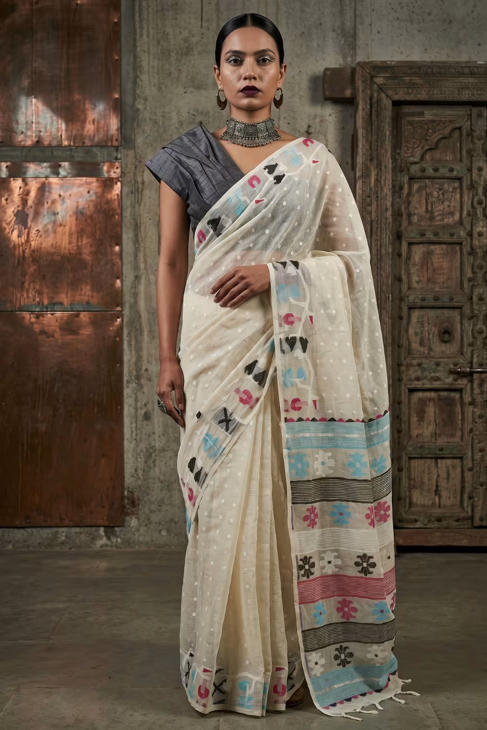 WHIMSY HUES | Pure Cotton | Indidha Saree