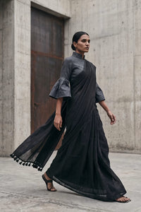 Monk's Fold | Slub Cotton | Indidha Saree