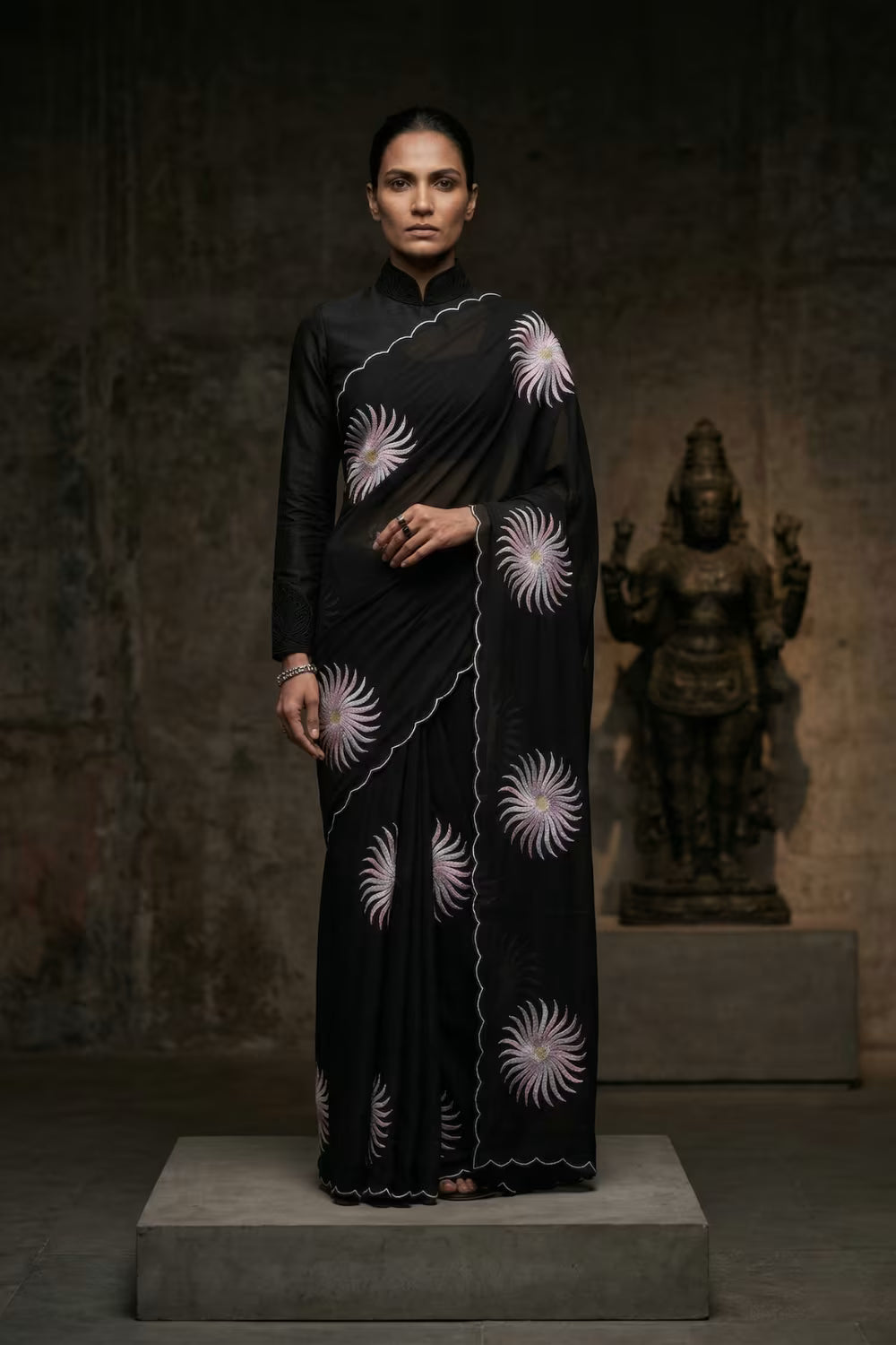 RAVEN ROSE | Chiffon | Indidha Saree