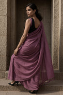 Twilight Lavender | Handloom Mul Cotton | Indidha Saree