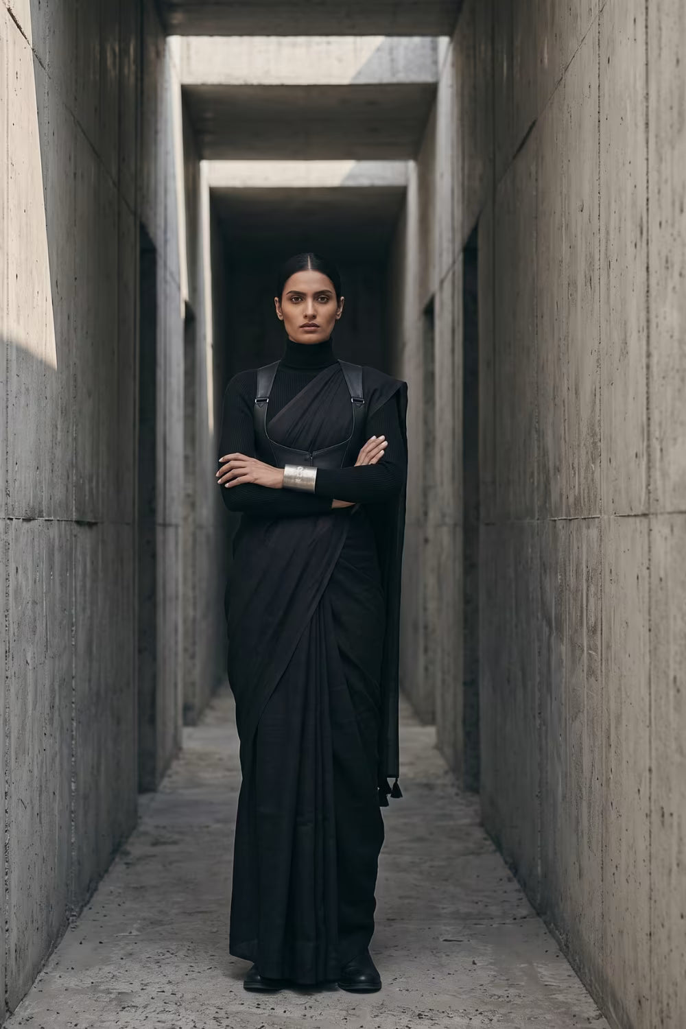 Monk's Fold | Slub Cotton | Indidha Saree